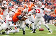 Marcus Freeman (1) was a leader in Jim Tressel's Ohio State. - Source: Imagn